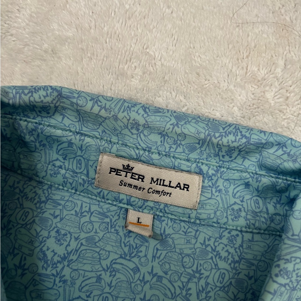 Peter Millar Blue Patterned Shirt